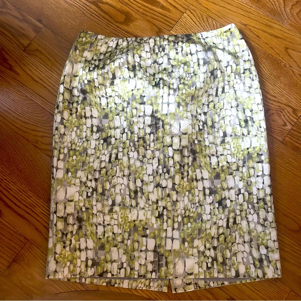 Jones New York Lime Green Toned Size 6 Skirt
